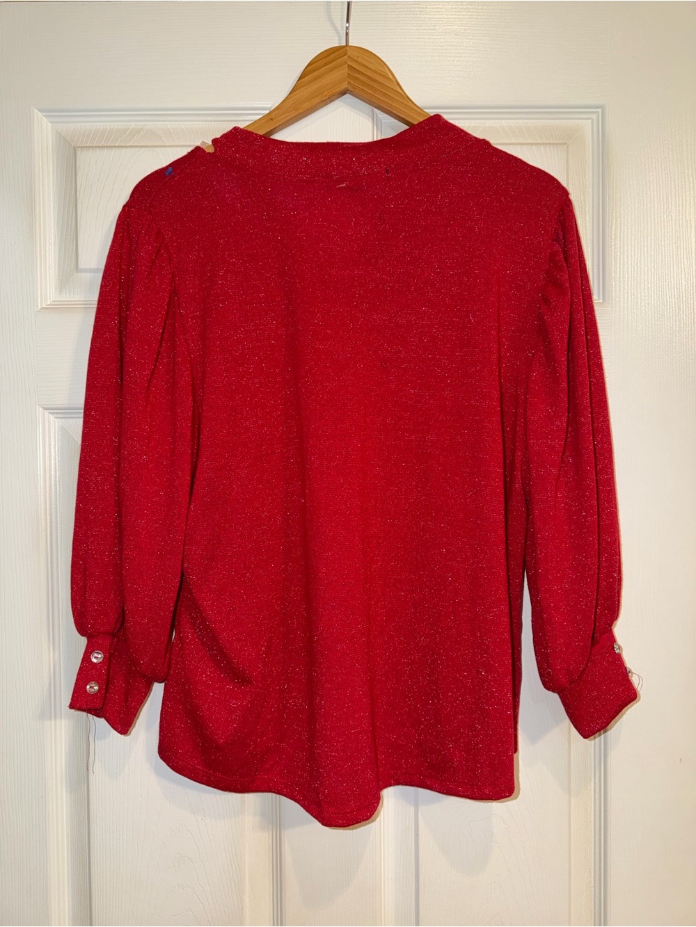 Adrienne Vittadini Red Tie-Neck Blouse. NWT - Picture 6 of 8
